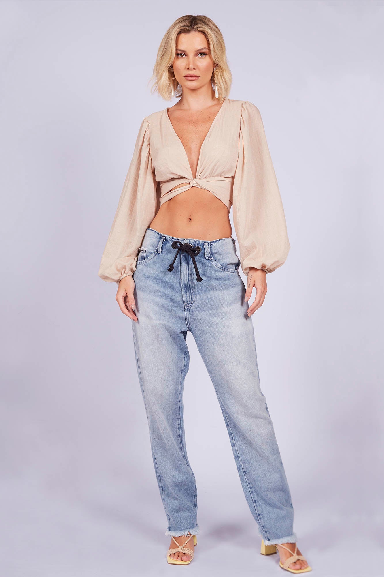 CALÇA BOYFRIEND CÓS BAIXO – cityblue - Main Image