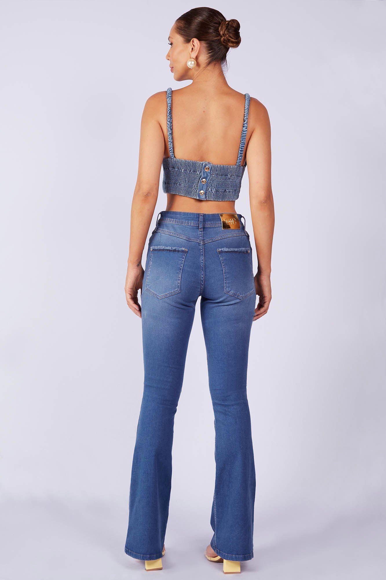 CALÇA FLARE CÓS BAIXO – cityblue